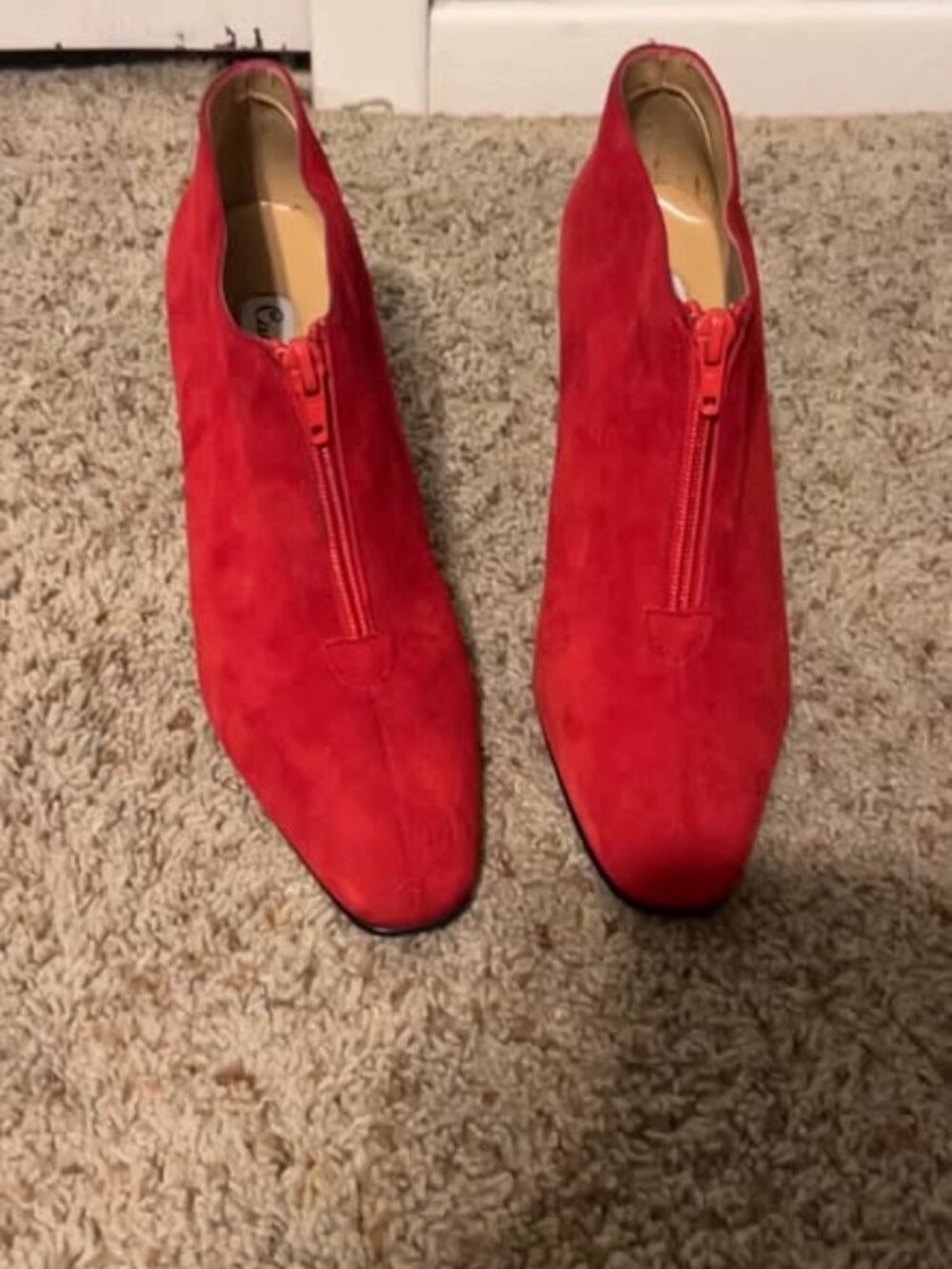 Coup D’État Red Suede Heels / Pumps — Style "Tora" (Size 9)